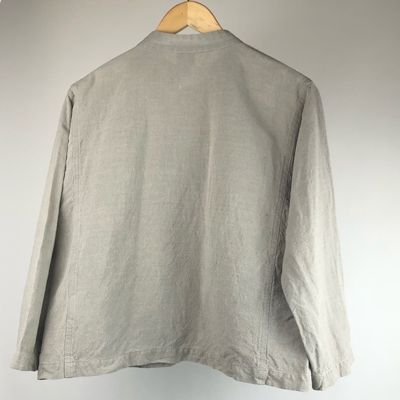 Eileen Fisher Linen/Rayon Buttondown Jacket - M - Picture 7 of 7